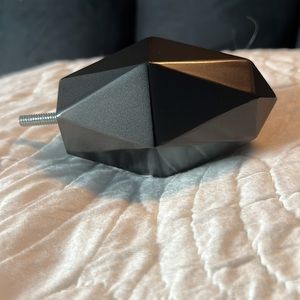 West Elm Gunmetal Finish Faceted Finials. 4 sets